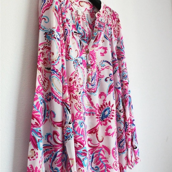 Women's Pink Paisley Blouse - Picture 1 of 2